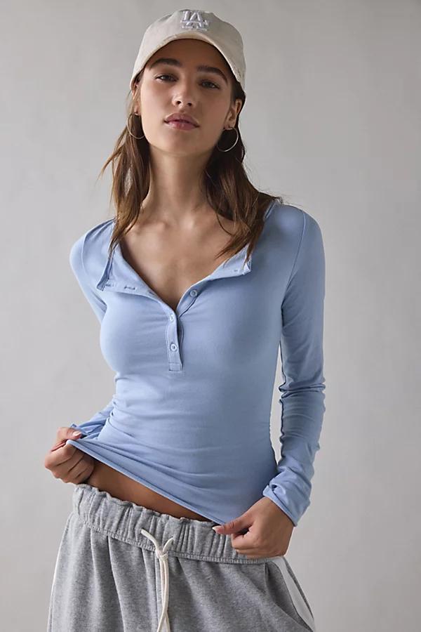 Out From Under Betty Boatneck Long Sleeve Henley Top Womens at Urban Outfitters Product Image
