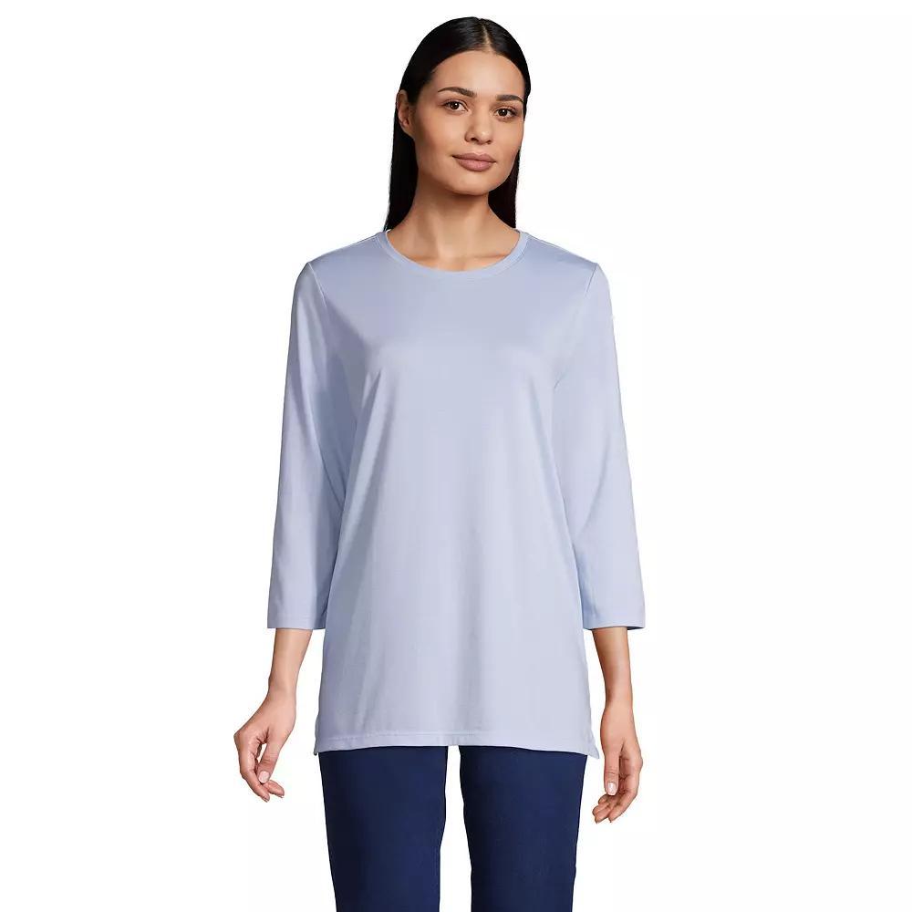 Women's Lands' End Supima Cotton Crewneck Tunic,  Product Image