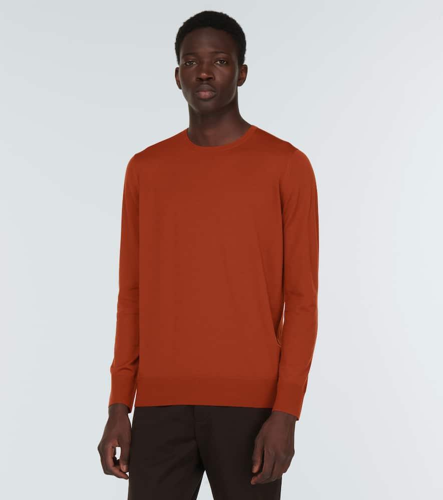 LORO PIANA Pullover Aus Schurwolle In Burnt Coral Product Image