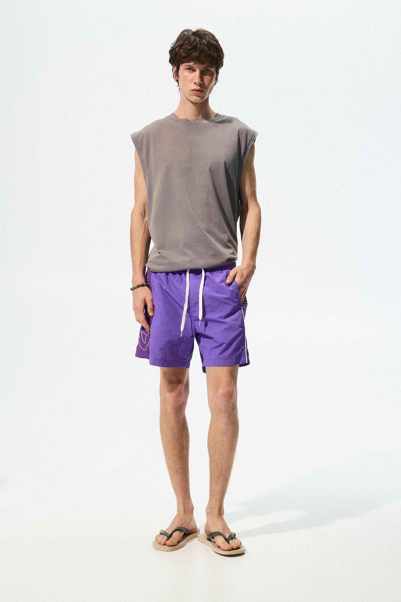 STWD board shorts with side stripes Product Image