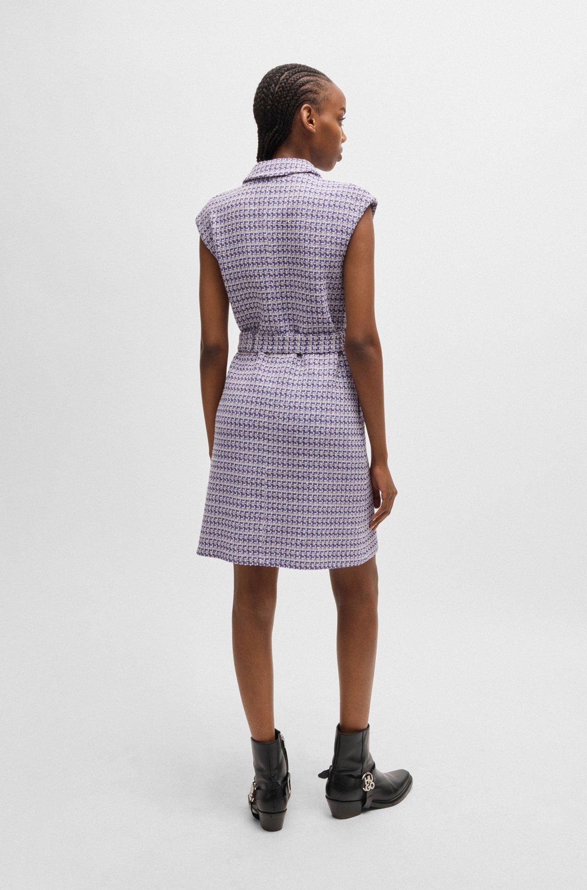 Bouclé dress with zip front Product Image