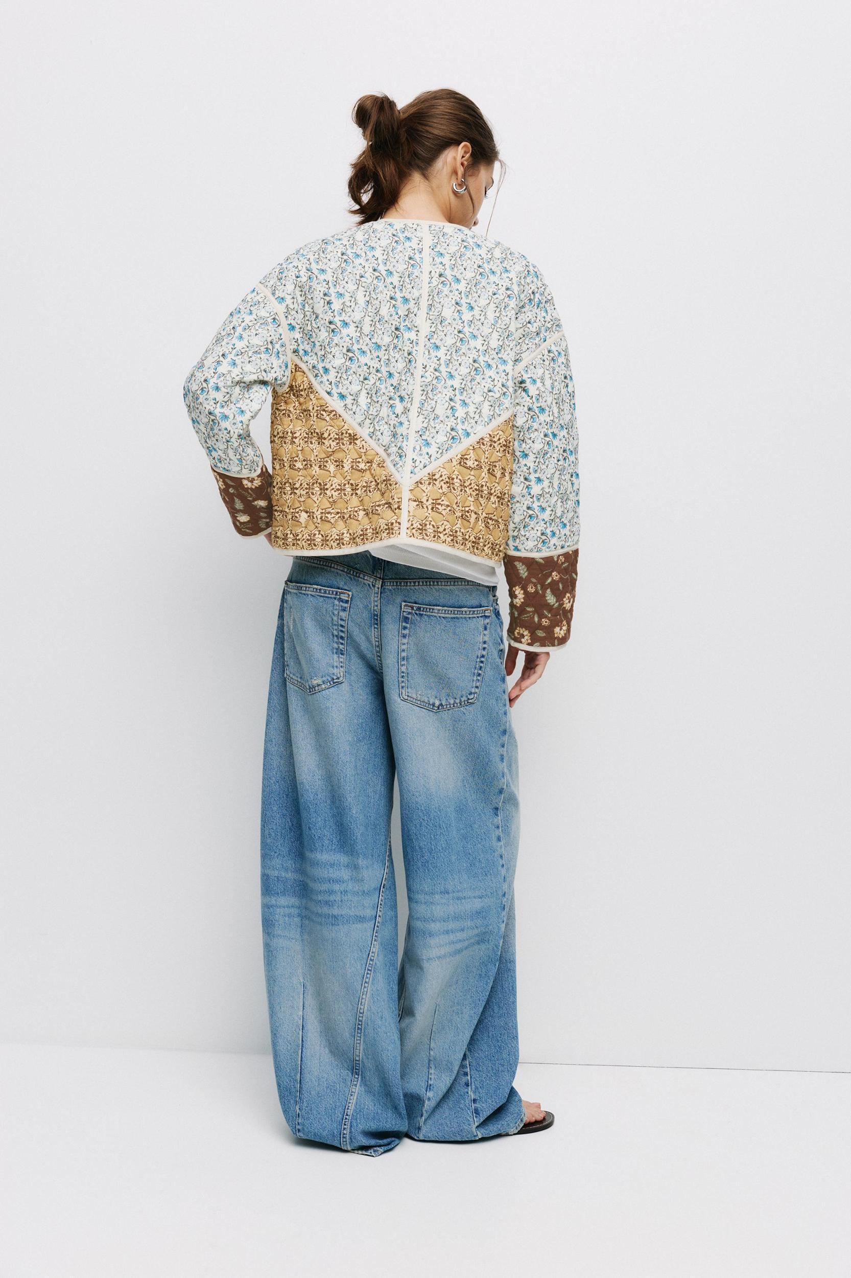 Patchwork puffer jacket Product Image