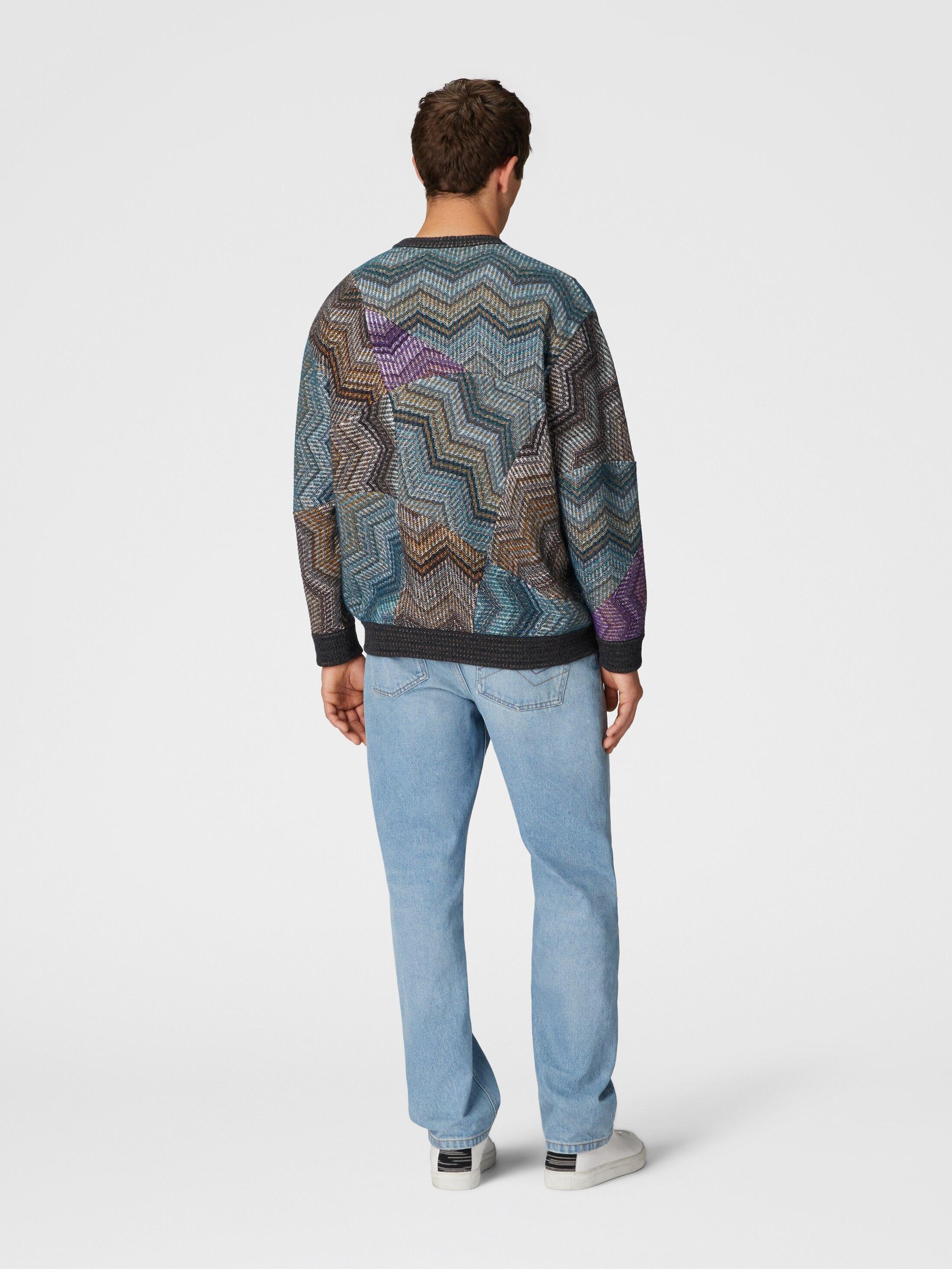 Viscose and lamé wool crewneck sweatshirt Product Image