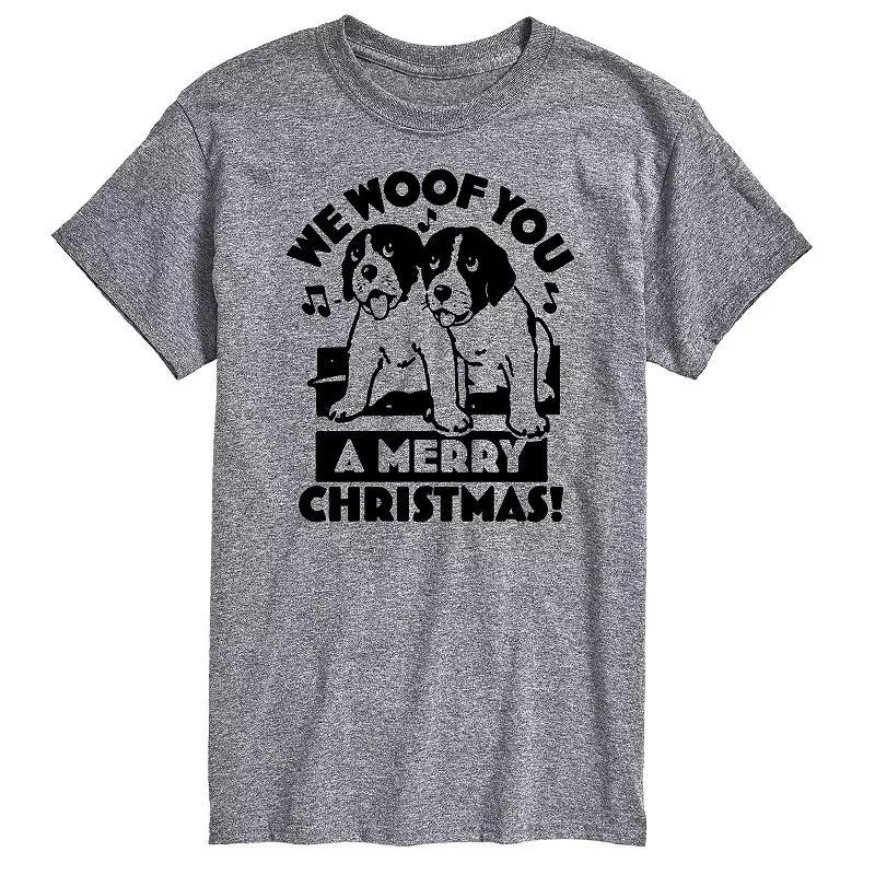 Men's We Woof You Merry Christmas Graphic Tee,  Product Image