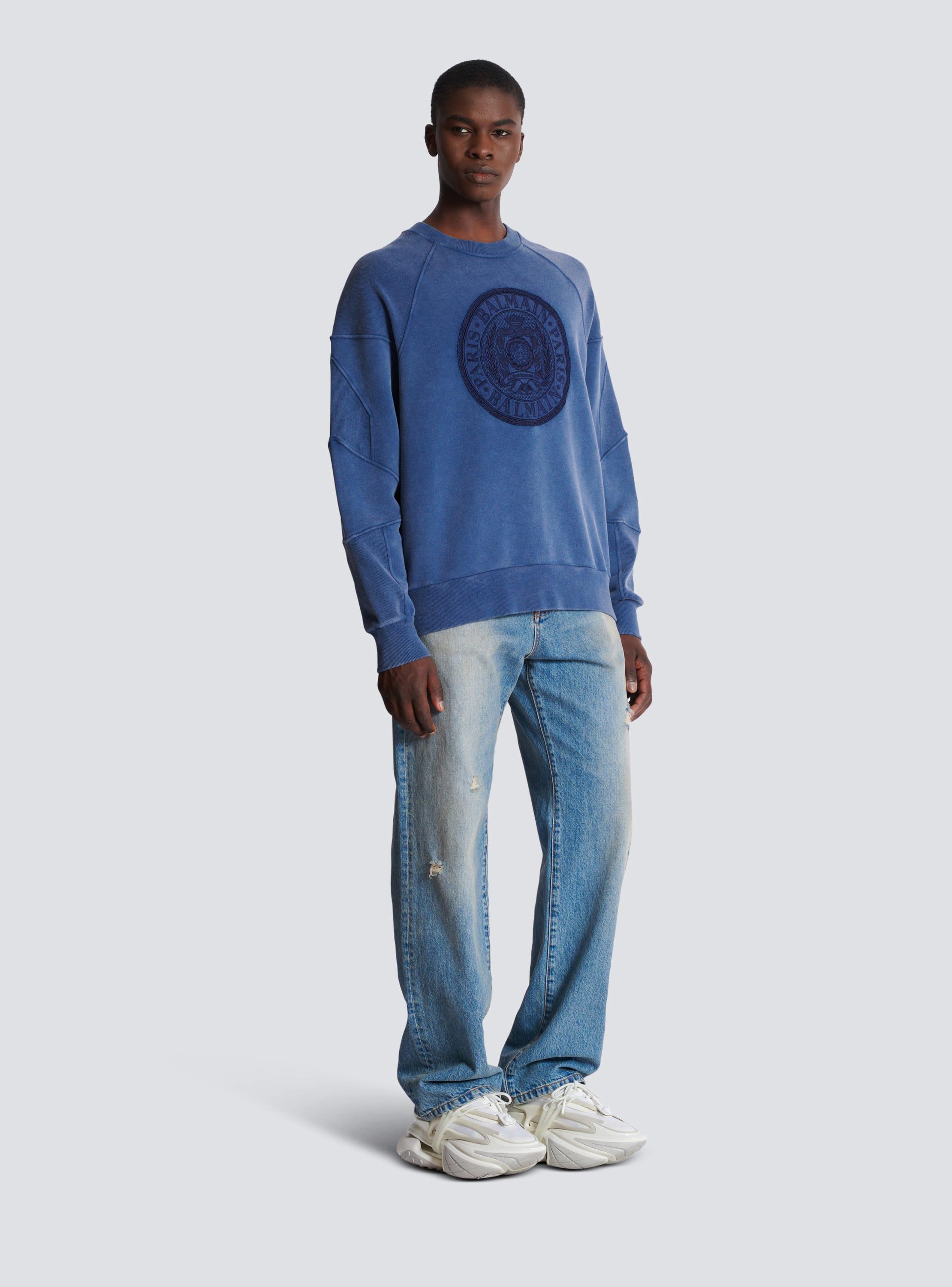 Ribbed sweatshirt with "Coin" embroidery Product Image