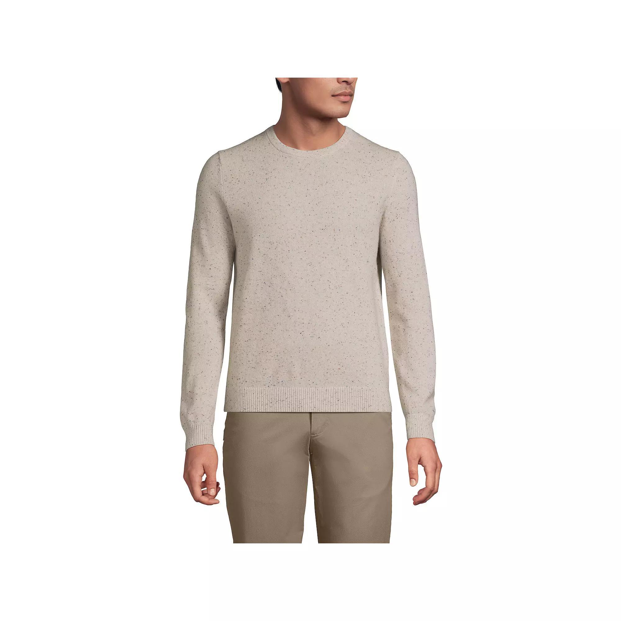 Men's Lands' End Fine-Gauge Cashmere Crewneck Sweater,  Product Image