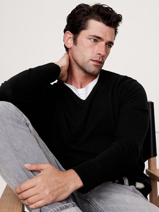 Merino V-Neck Sweater Product Image