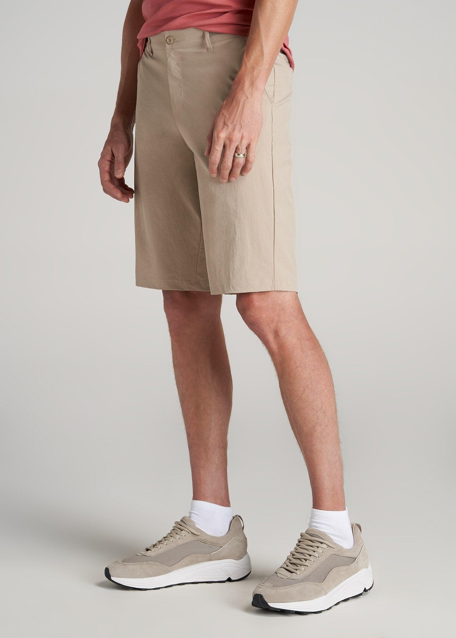 Premium Hybrid Shorts for Tall Men in Clay Product Image