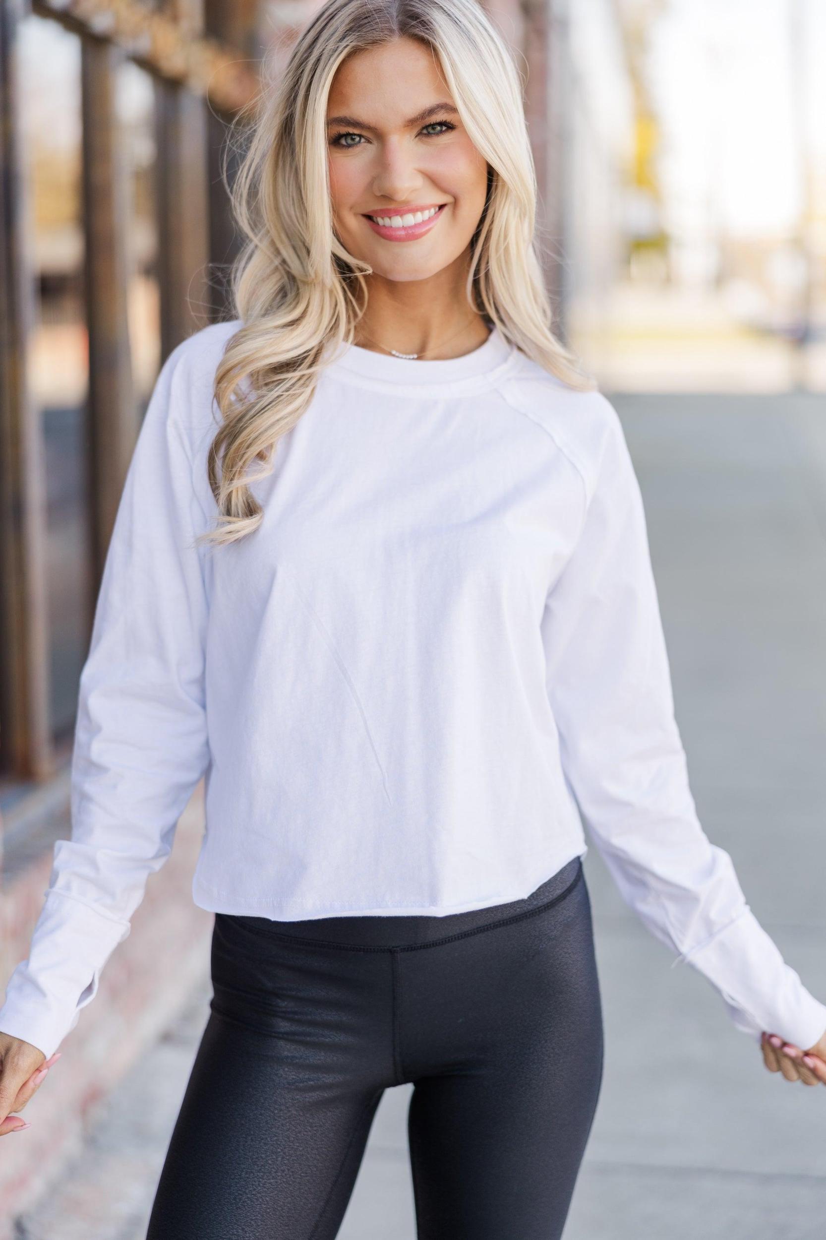 Make It Your Day White Raglan Top Female Product Image