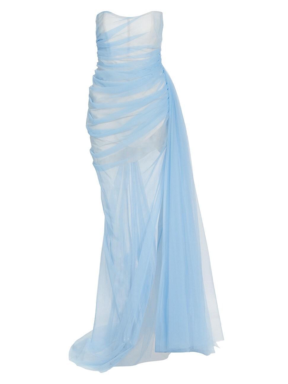 Womens Cleo Tulle Strapless Gown Product Image