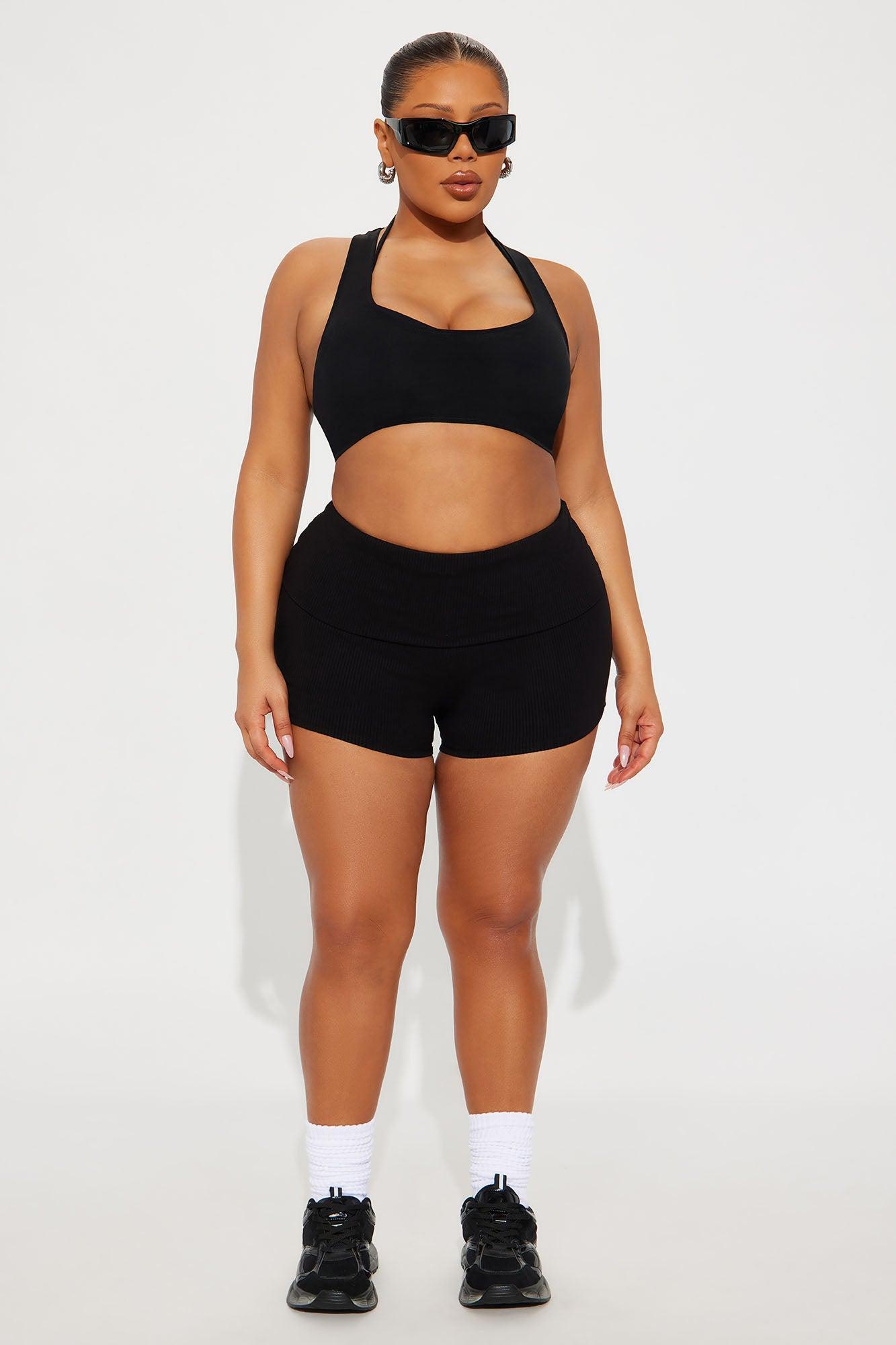 Power Mesh Racerback Bra Top - Black Female Product Image