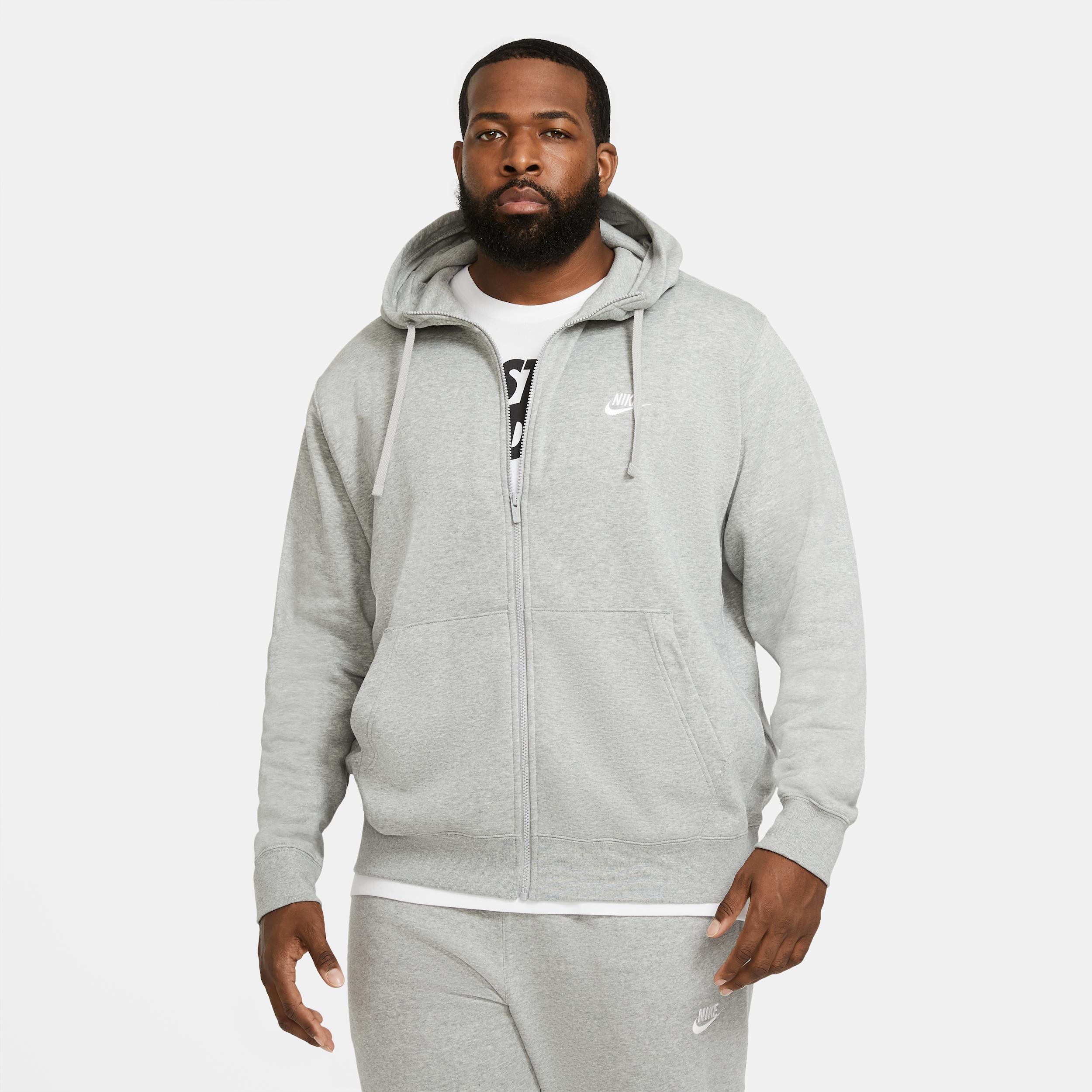 Mens Nike Sportswear Club Fleece Full-Zip Hoodie | BV2645-010 Product Image