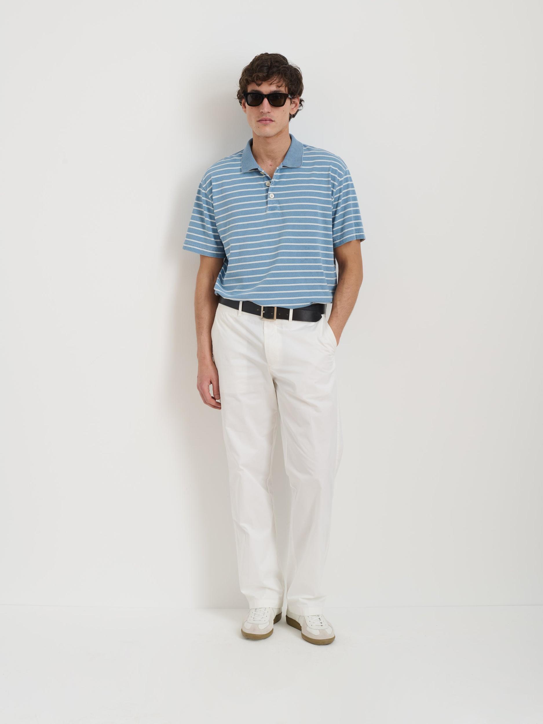 Lucas Polo In Indigo Stripe Product Image