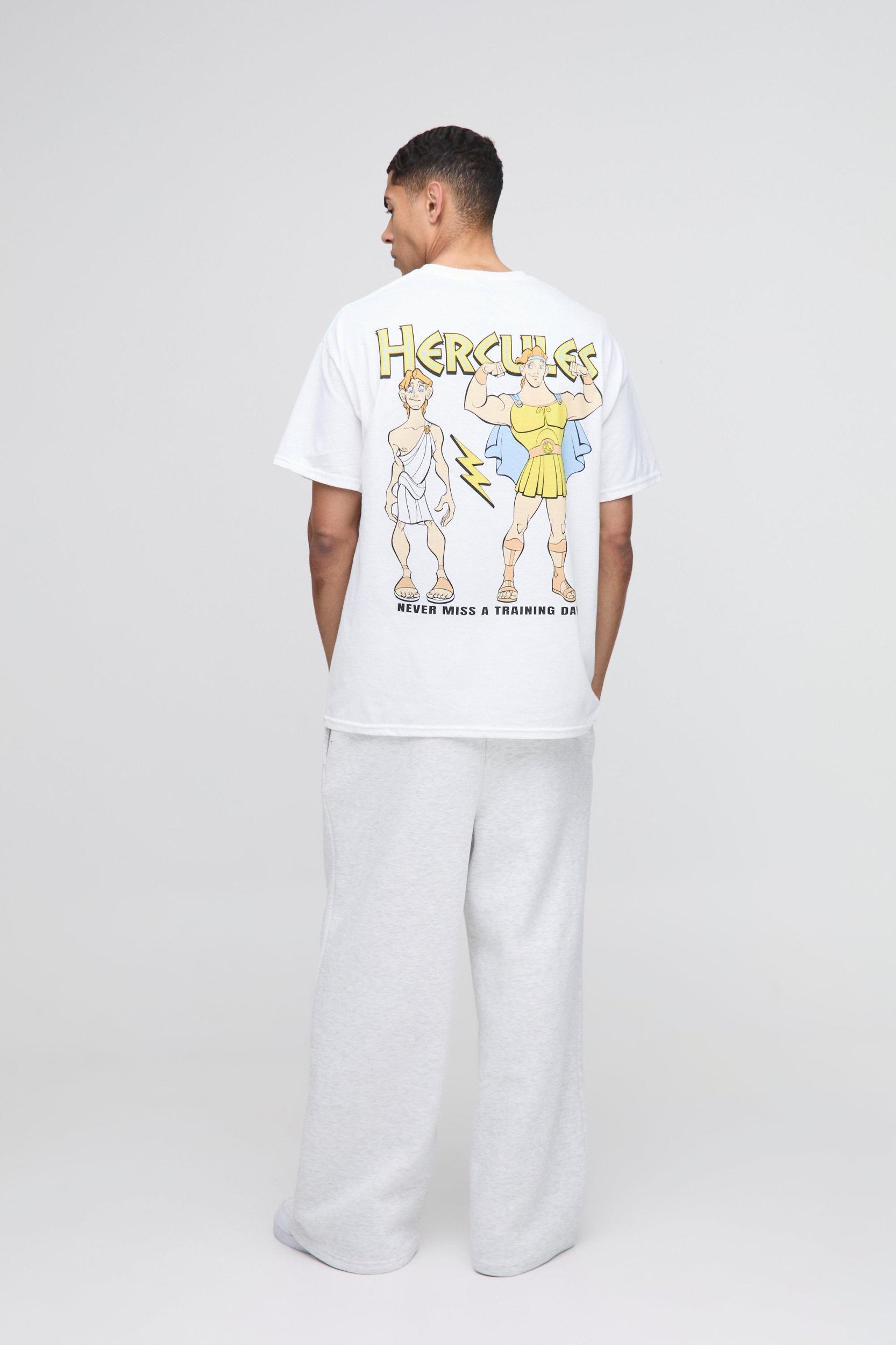 Oversized Hercules Disney License Graphic T Shirt | boohooMAN USA Product Image