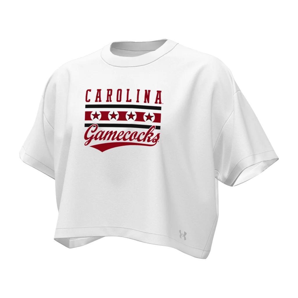 Women's UA Gameday Heavyweight Crop Boxy Collegiate T-Shirt Product Image