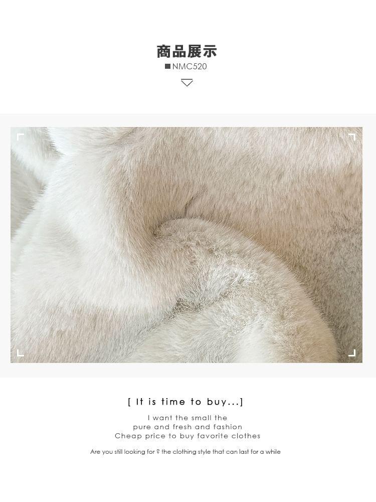 Collared Faux-Fur Coat Product Image