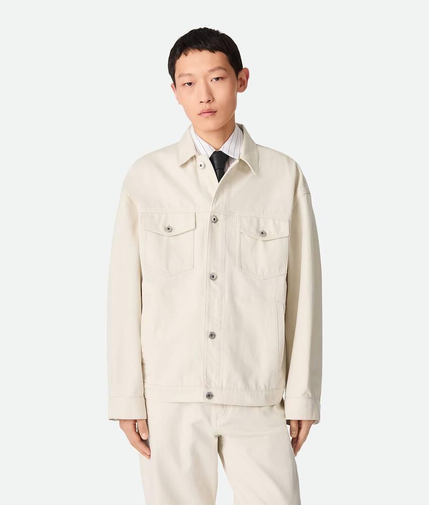 Men's Colored Denim Jacket in Pale meringue Product Image