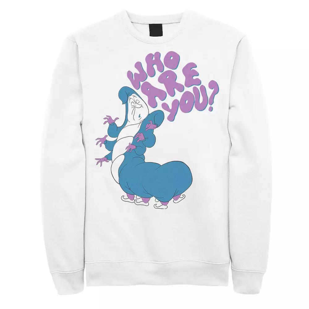 Disney's Alice In Wonderland Caterpillar Who Are You Men's Sweatshirt, Size: Large, White Product Image