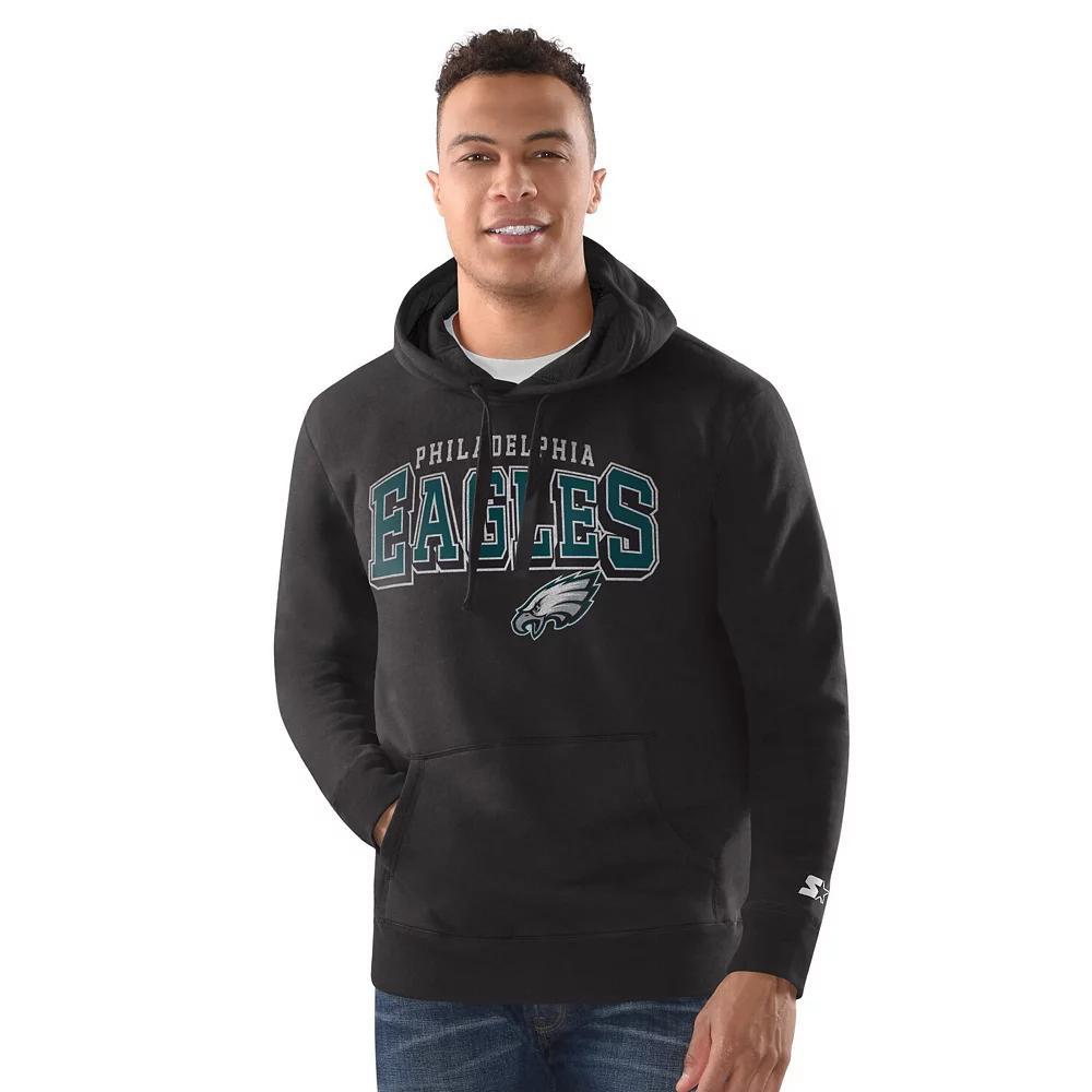 Men's Starter Black Philadelphia Eagles Vintage Pullover Hoodie, Size: Large Product Image