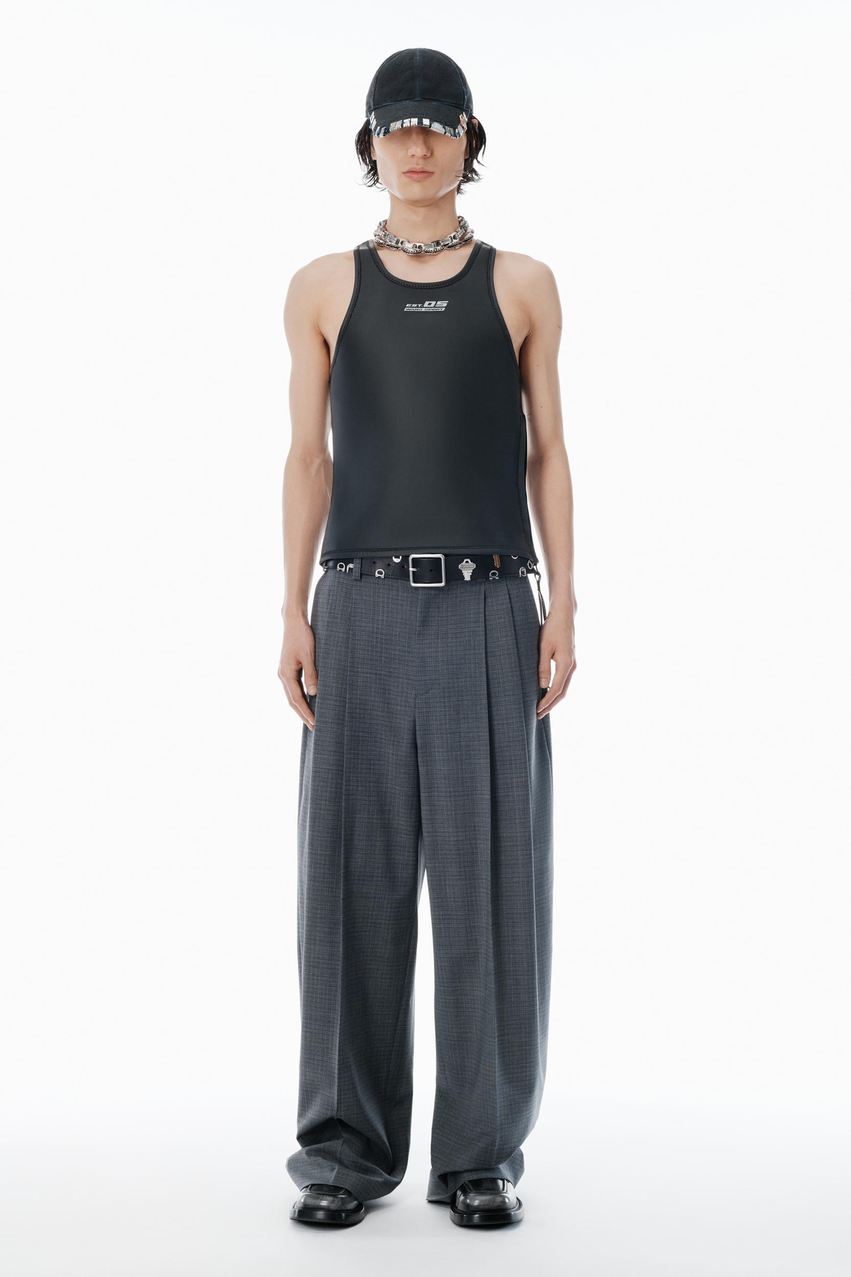 Dark Grey Wool-blend Pants  Product Image