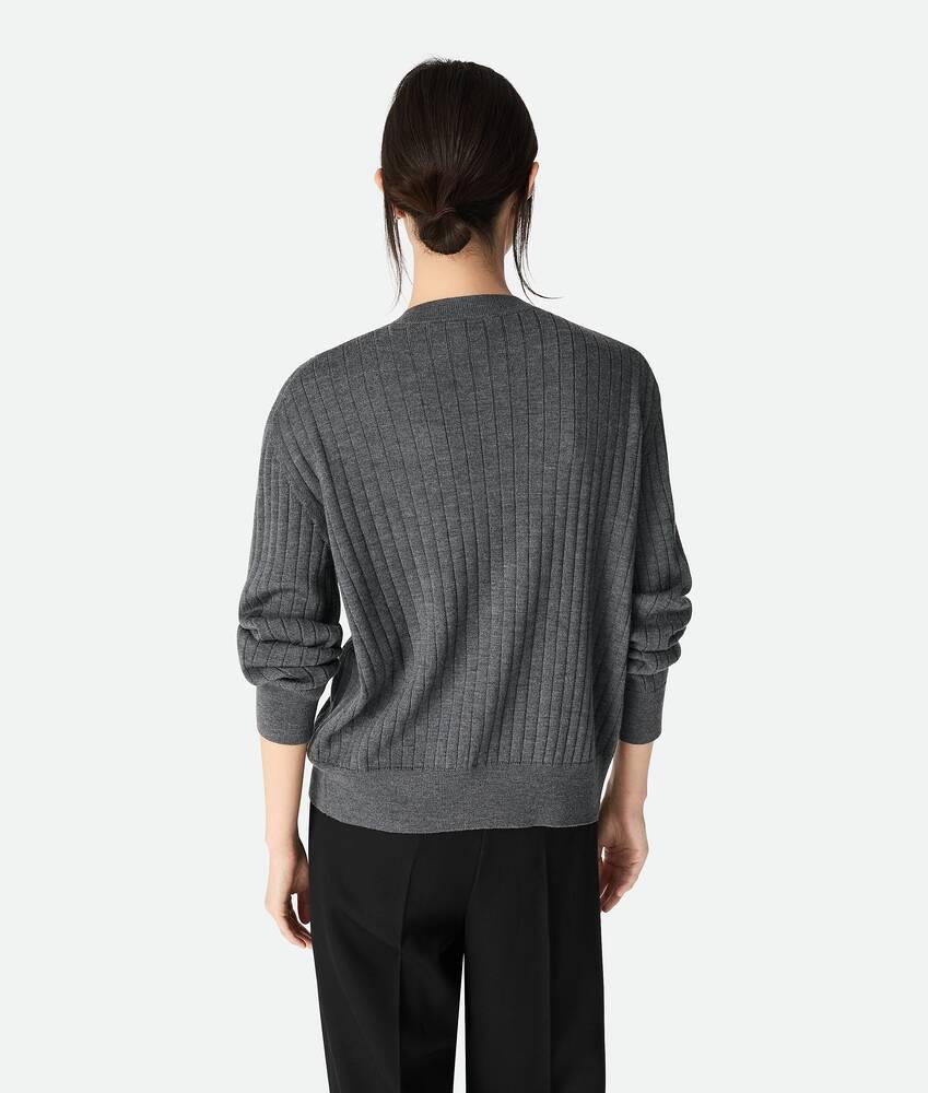 Women's Wool Rib Cardigan in Anthracite Product Image