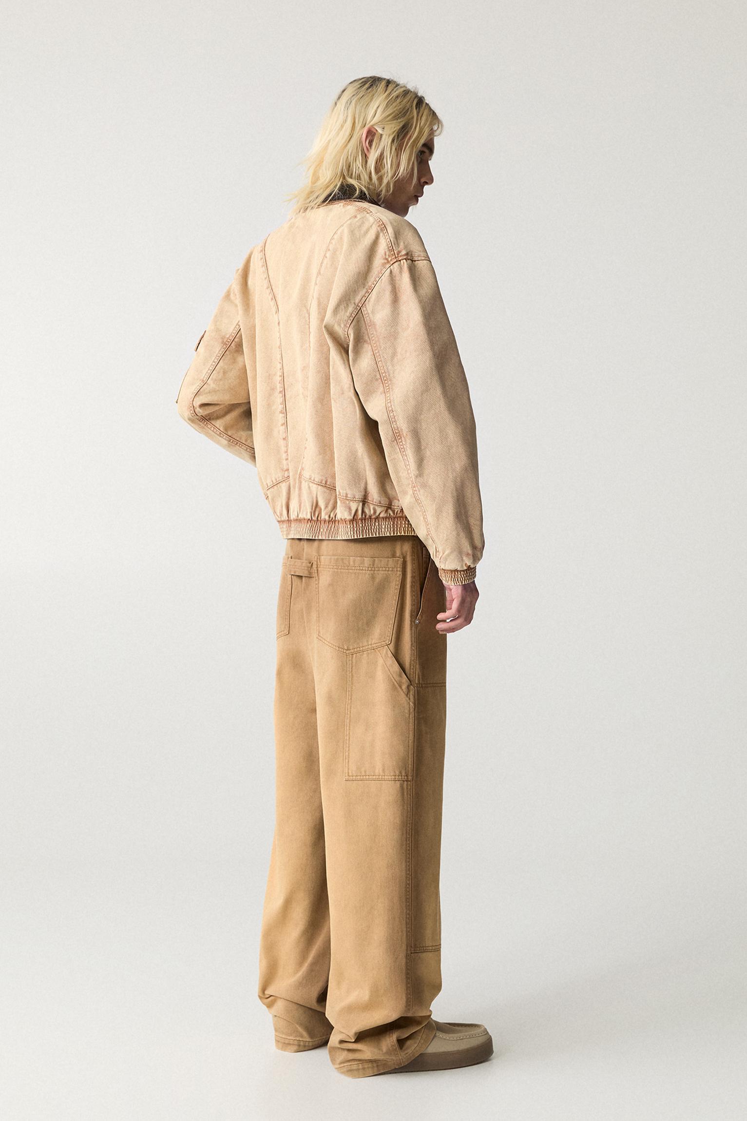 Cotton jacket with corduroy collar Product Image