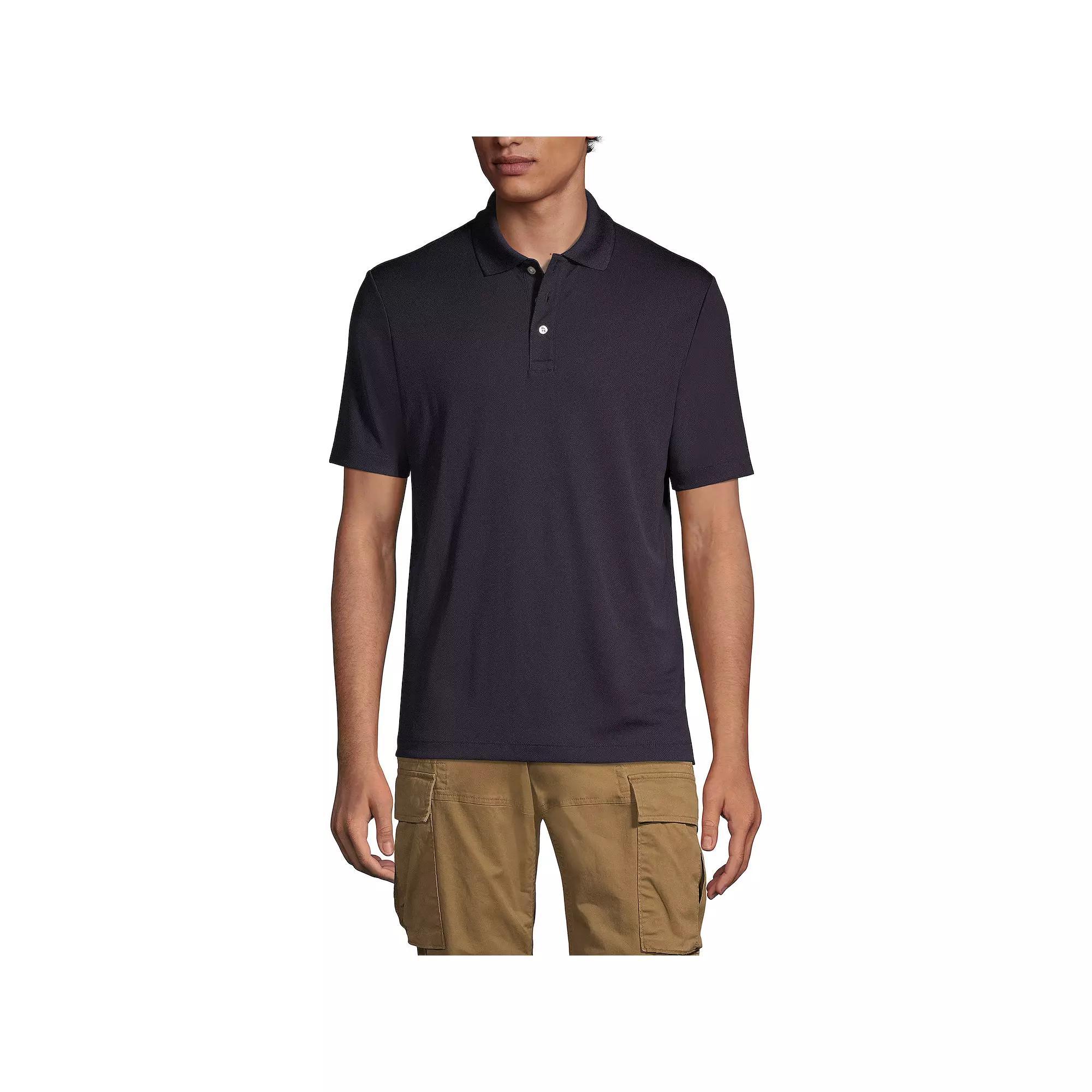 Men's Lands' End Short Sleeve Moisture-Wicking Active Polo Shirt,  Product Image