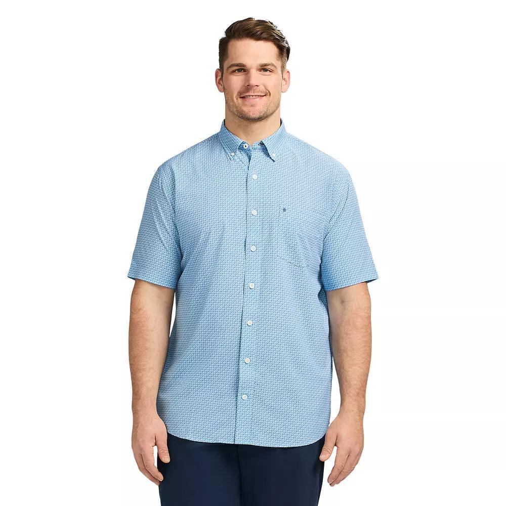 Big & Tall IZOD Breeze Short Sleeve Button-Down Shirt, Men's, Size: XXL Tall, Blue Martini Product Image