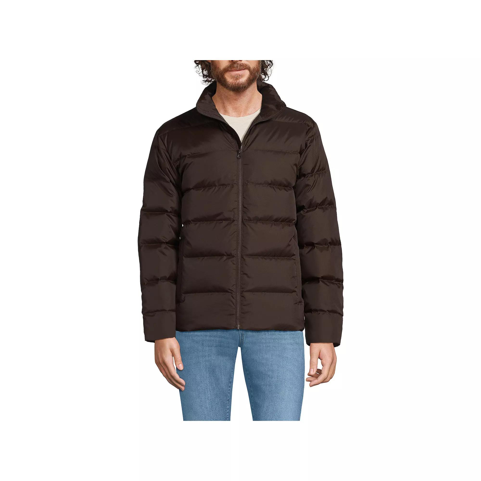 Men's Lands' End Max 600 Down Puffer Jacket, Size: Large, Rich Brown Product Image