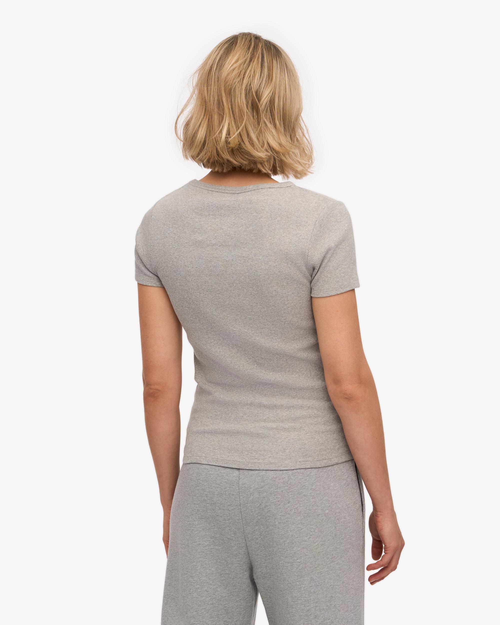 Organic Rib T-Shirt - Optical White Product Image