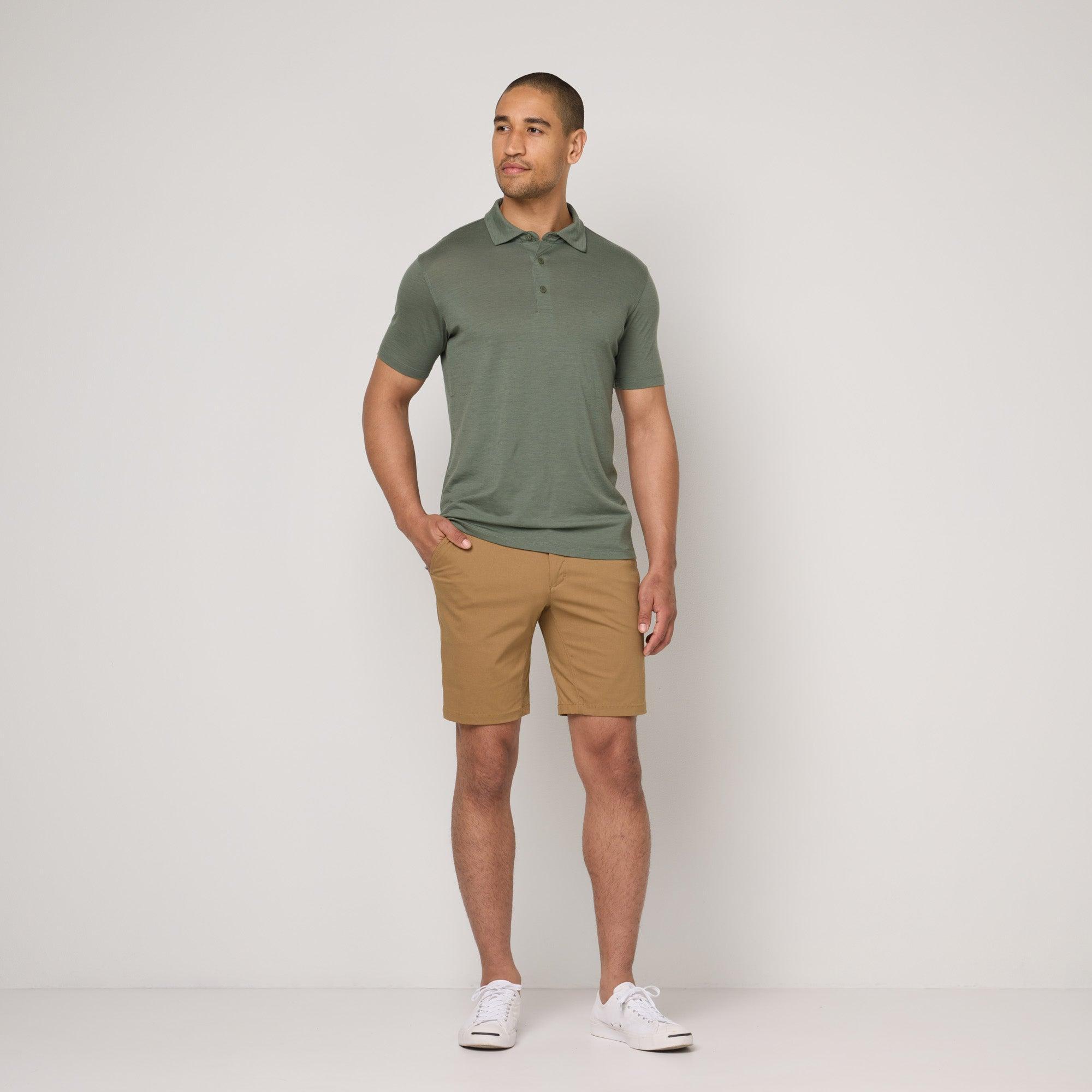 Merino Wool Stretch Tech Shorts | Cedarwood Product Image