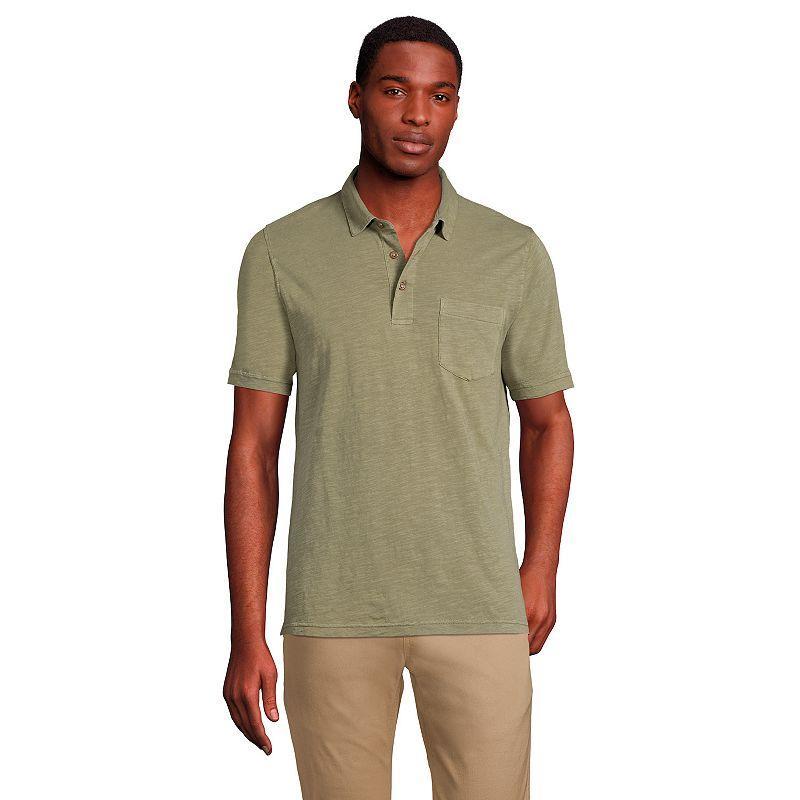 Mens Lands End Slub Pocket Polo Product Image