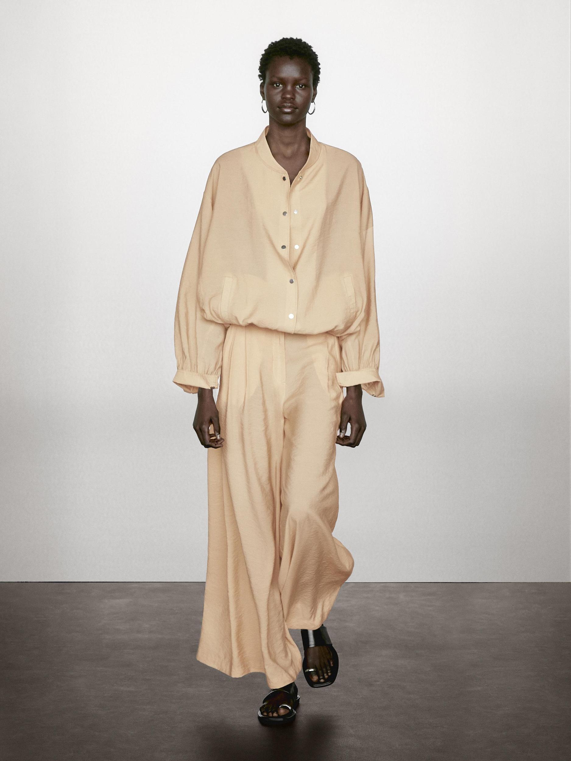 Darted palazzo trousers Product Image