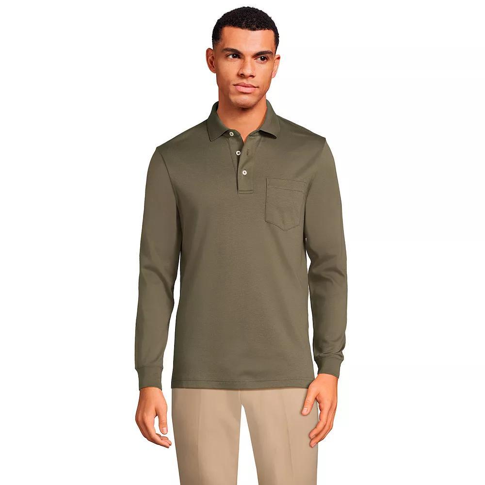 Men's Lands' End Classic-Fit Super Soft Supima Pocket Polo,  Product Image