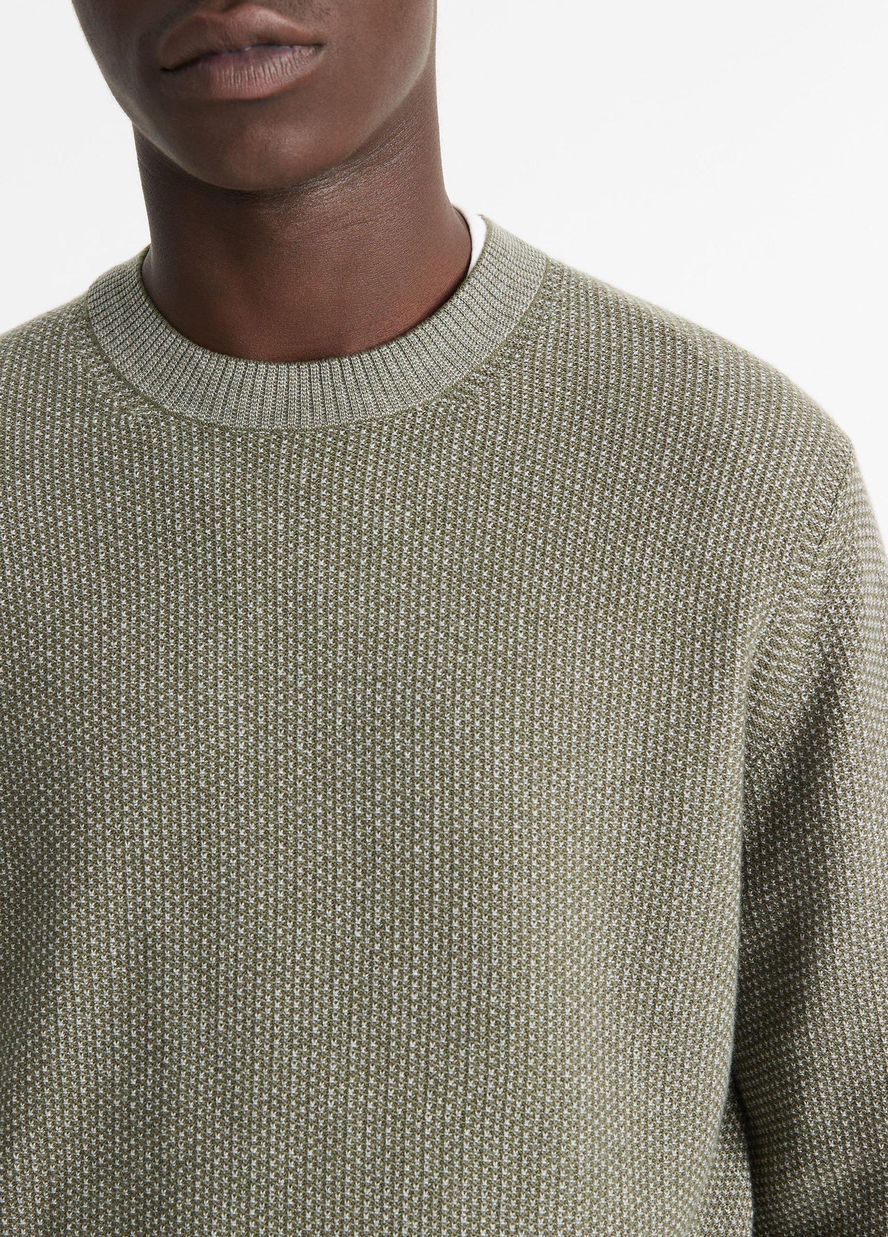 Geo-Jacquard Wool-Blend Crew Neck Sweater Product Image