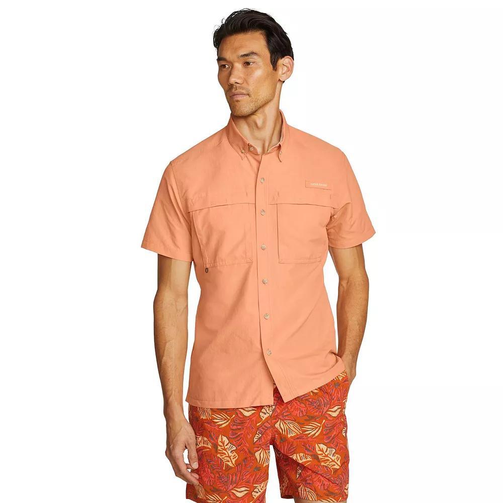 Big & Tall Eddie Bauer Short Sleeve Rainier Ripstop Button-Down Shirt, Men's,  Product Image
