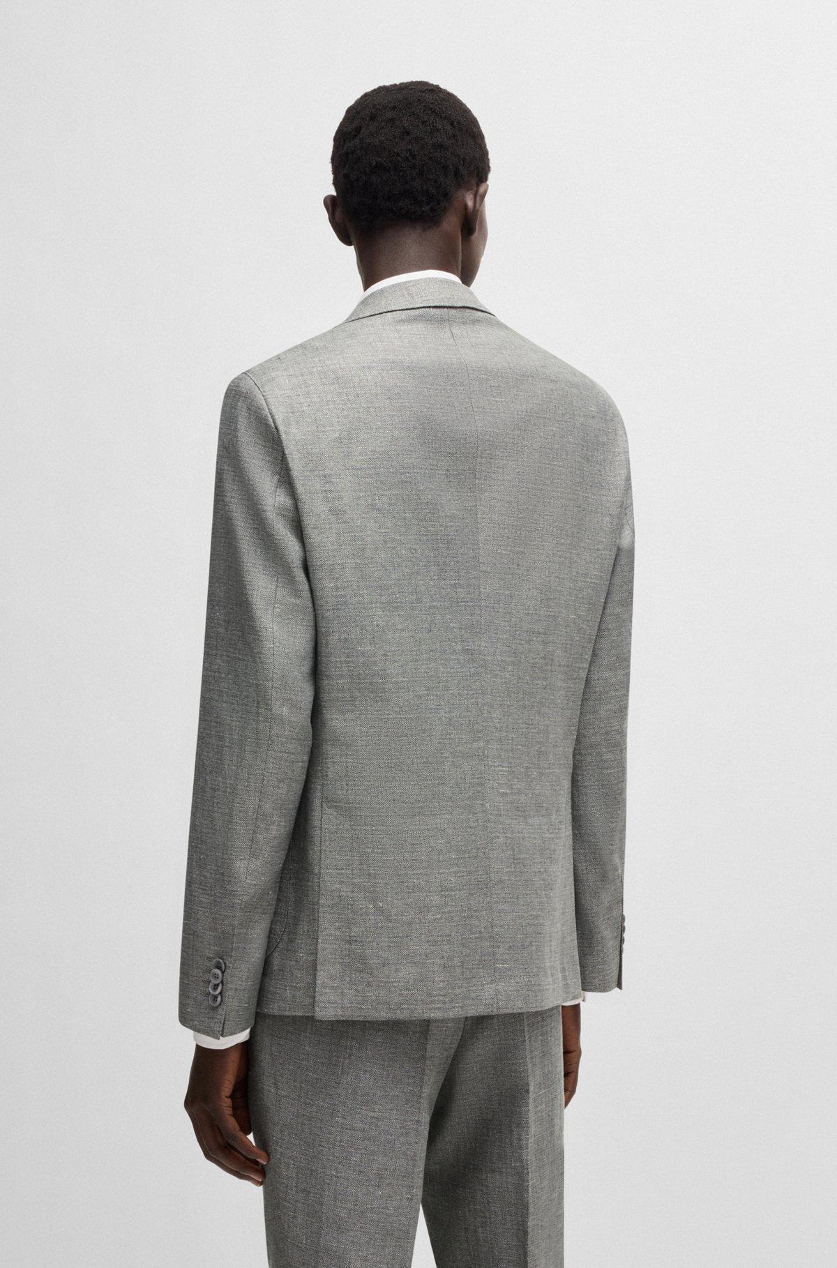Slim-fit blazer in micro-patterned fabric Product Image