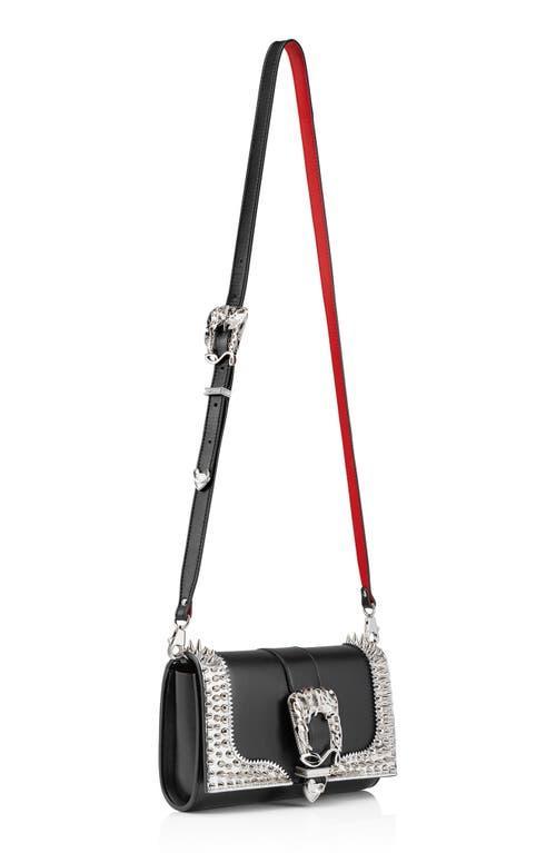 CHRISTIAN LOUBOUTIN Paloma Giddy Spike Leather Crossbody Bag In Bk65 Black/silver Product Image