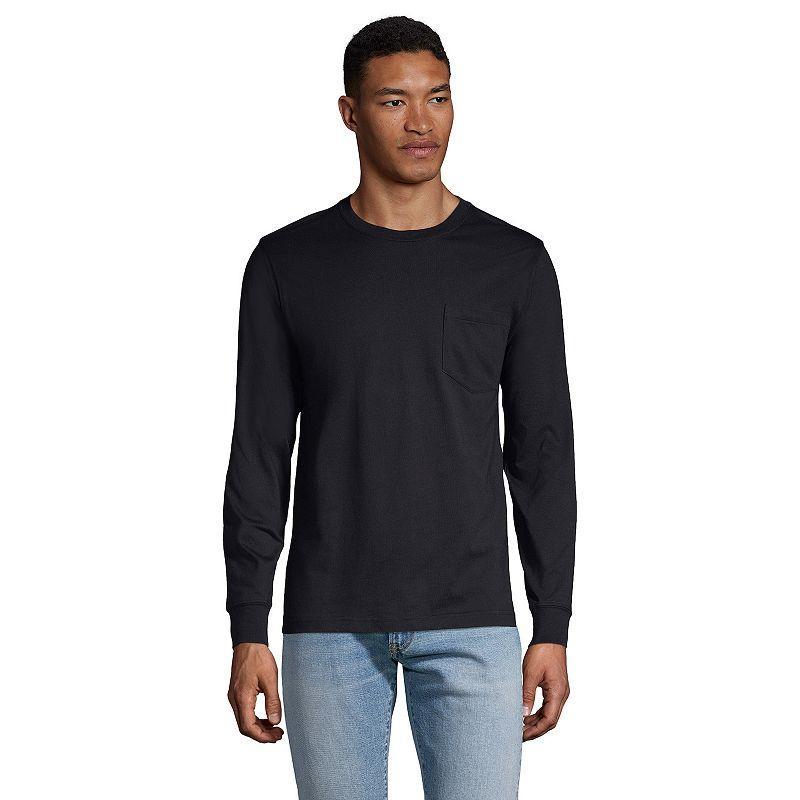 Big & Tall Lands End Super-T Pocket Tee, Mens Product Image