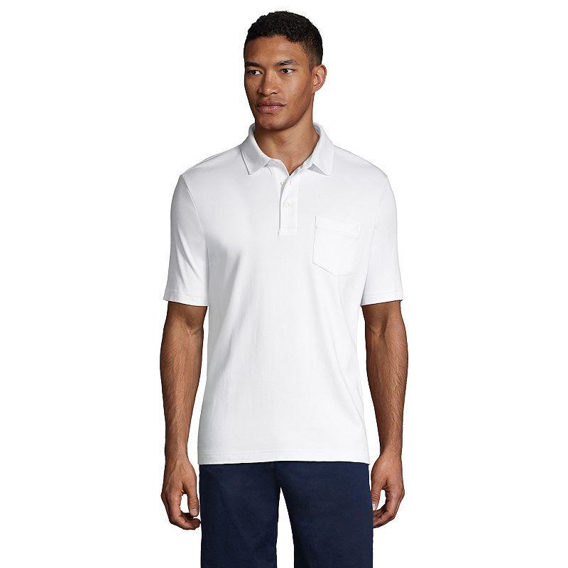 Mens Lands End Super Soft Supima Pocket Polo Product Image