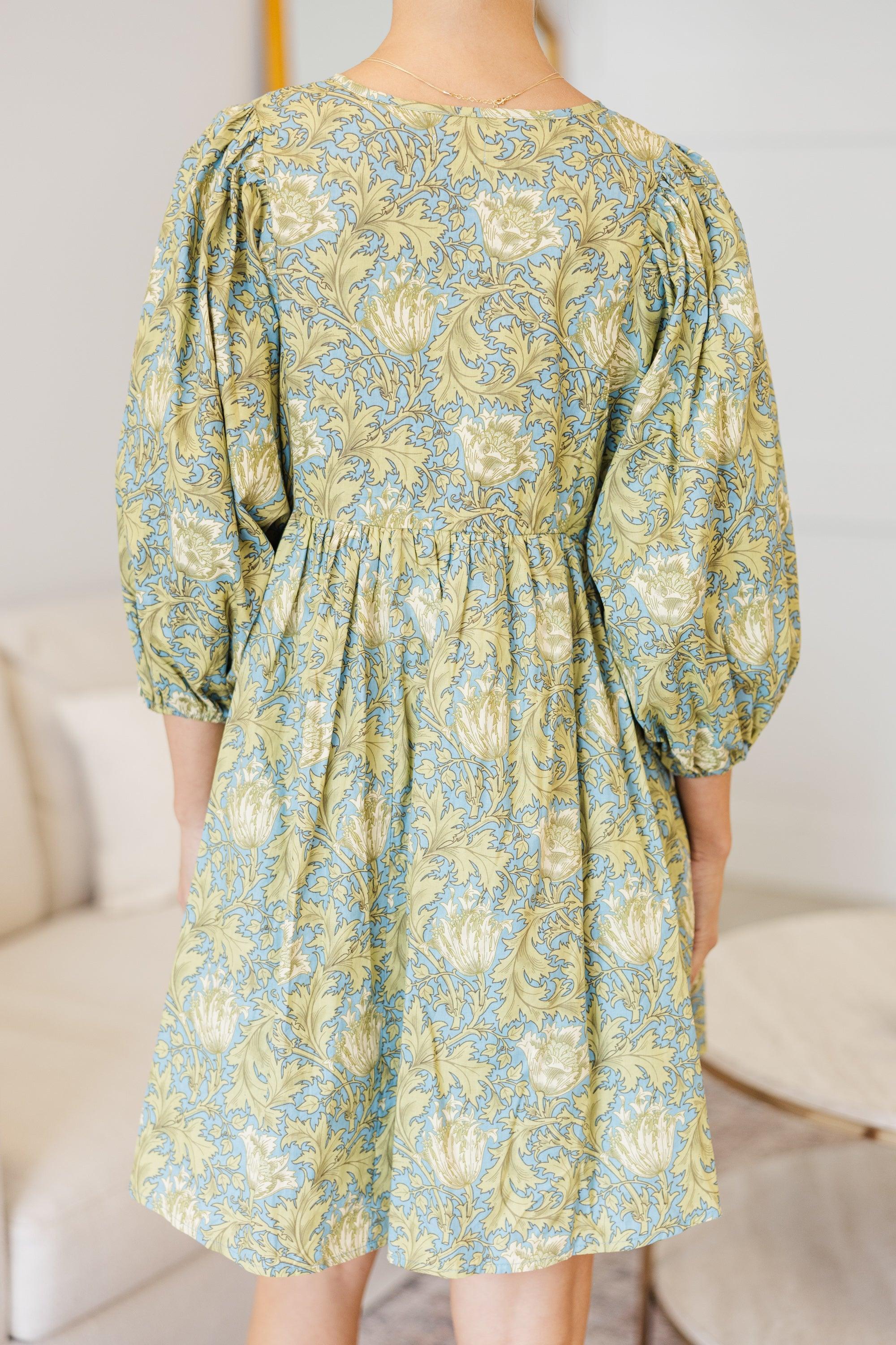 NURSING COLLECTION: It's All True Light Blue Floral Dress Female Product Image