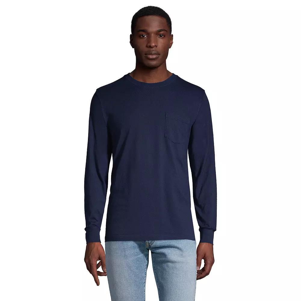 Big & Tall Lands' End Super-T Pocket Tee, Men's,  Product Image