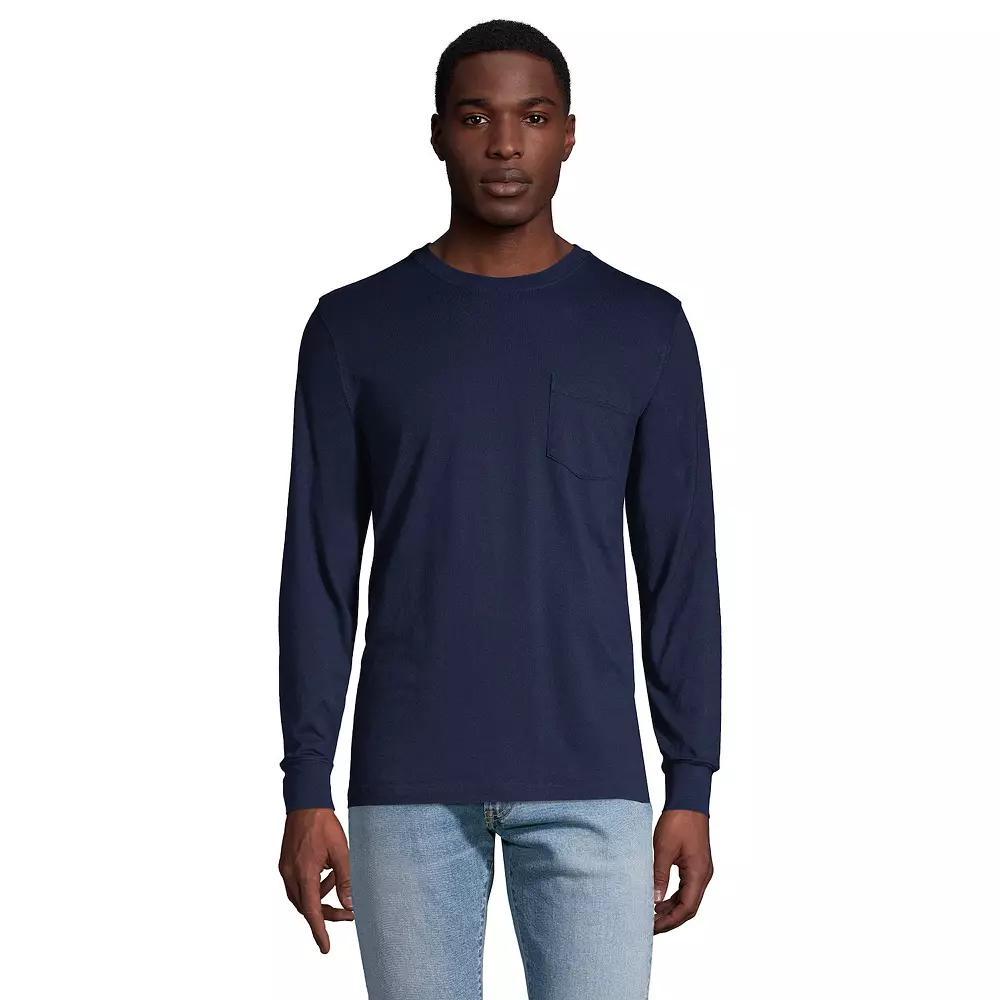Big & Tall Lands' End Super-T Pocket Tee, Men's,  Product Image
