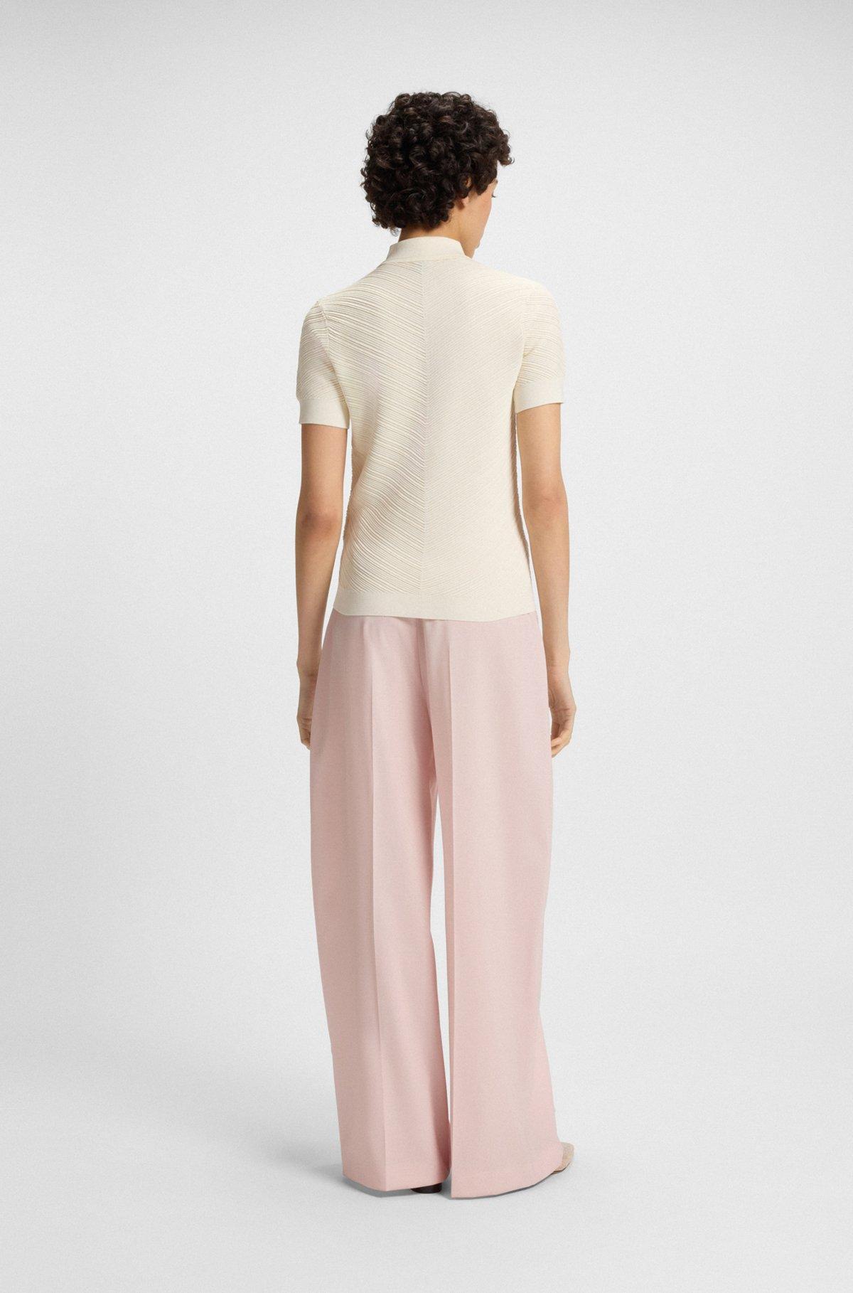 Structured sweater with polo collar Product Image