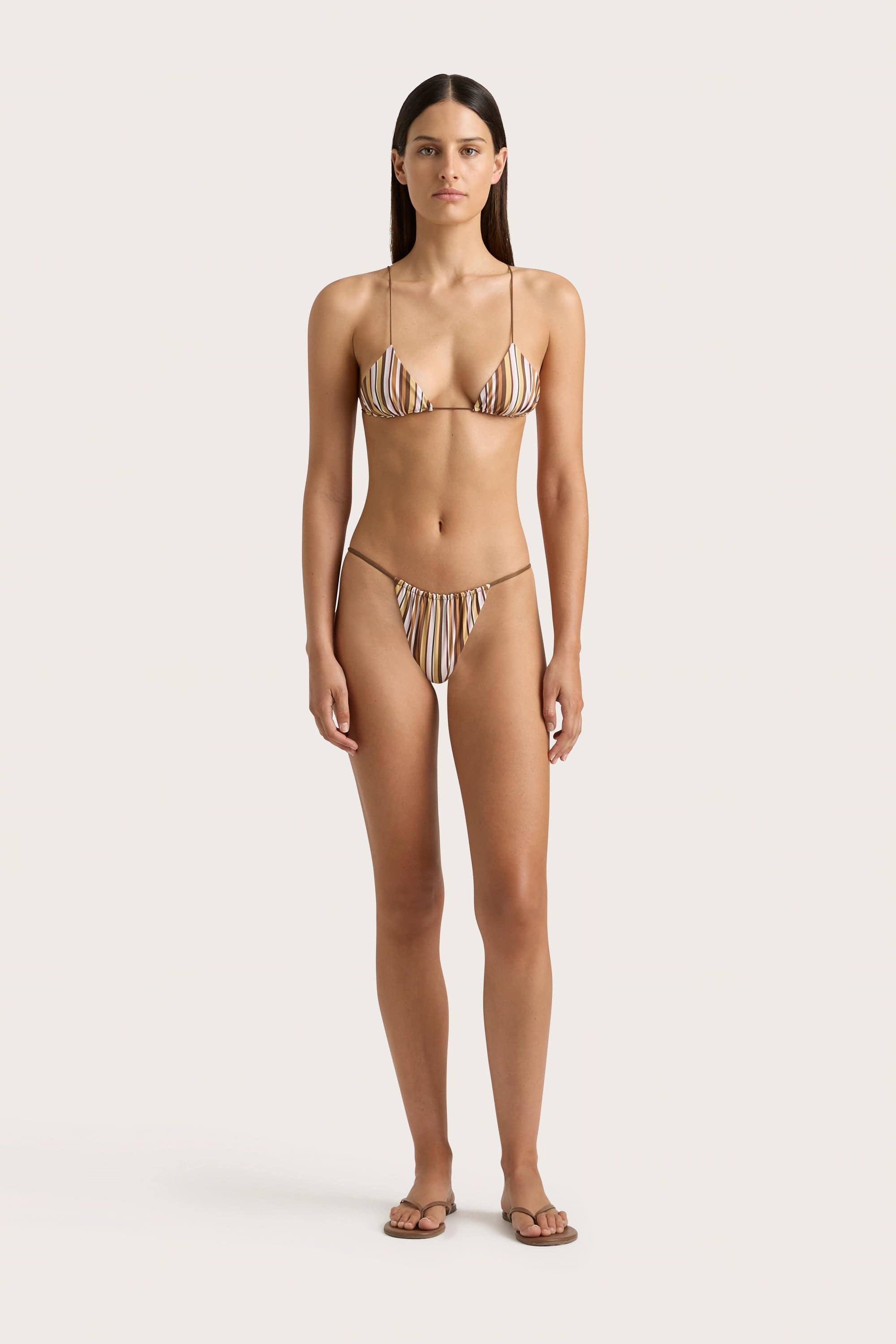 Elea Bikini Bottom Terracotta Stripe - Final Sale Product Image