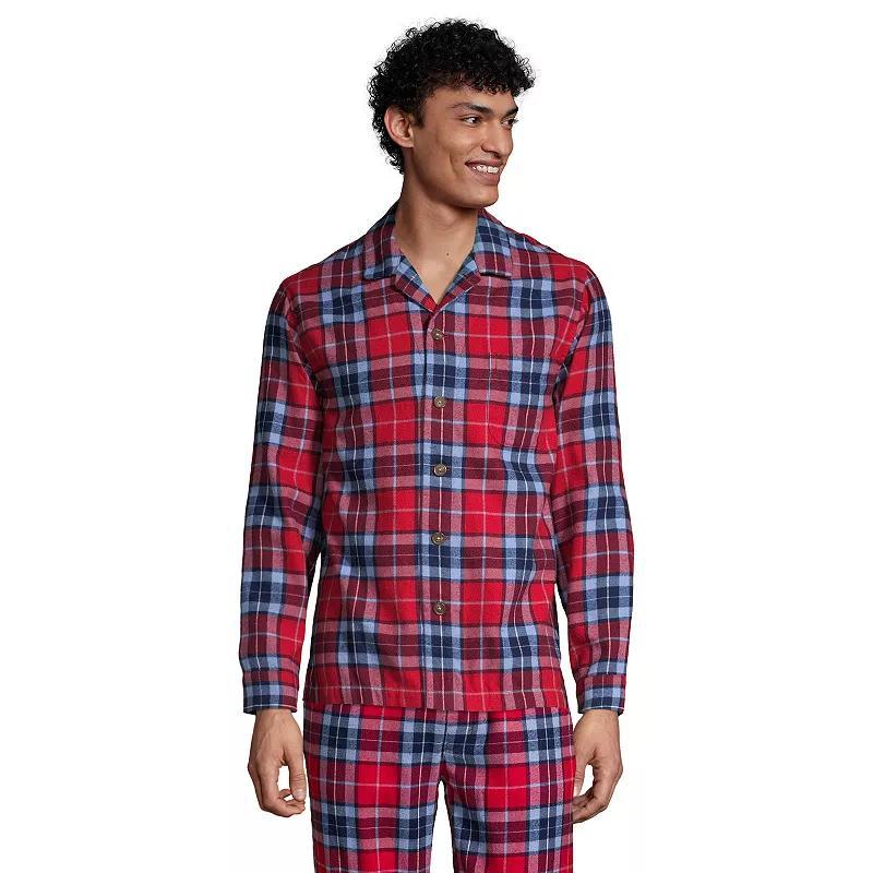 Mens Lands End Flannel Pajama Shirt Product Image