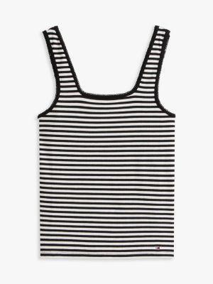 Striped Ribbed Tank Top Product Image
