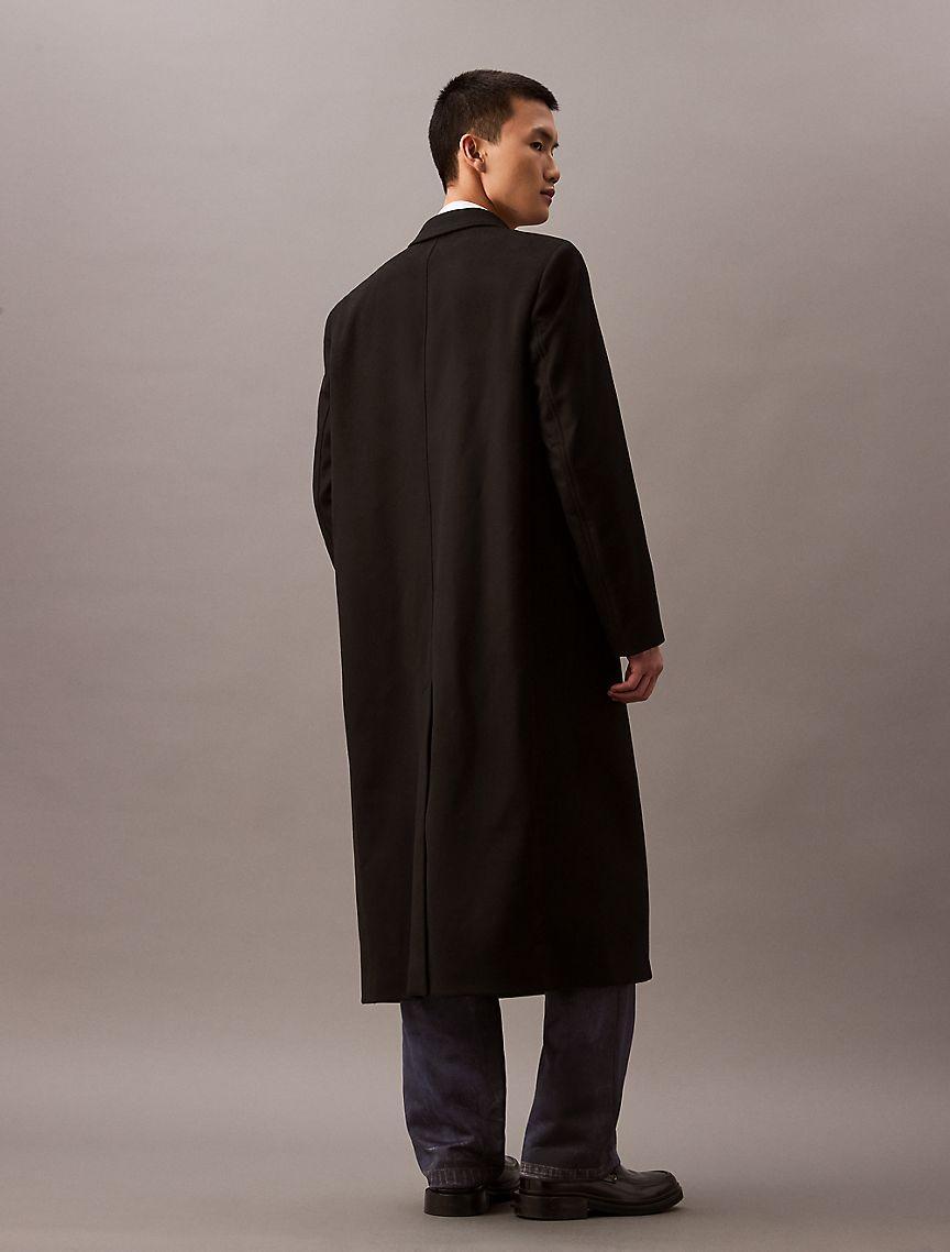 Double-Breasted Brushed Wool Blend Coat Product Image