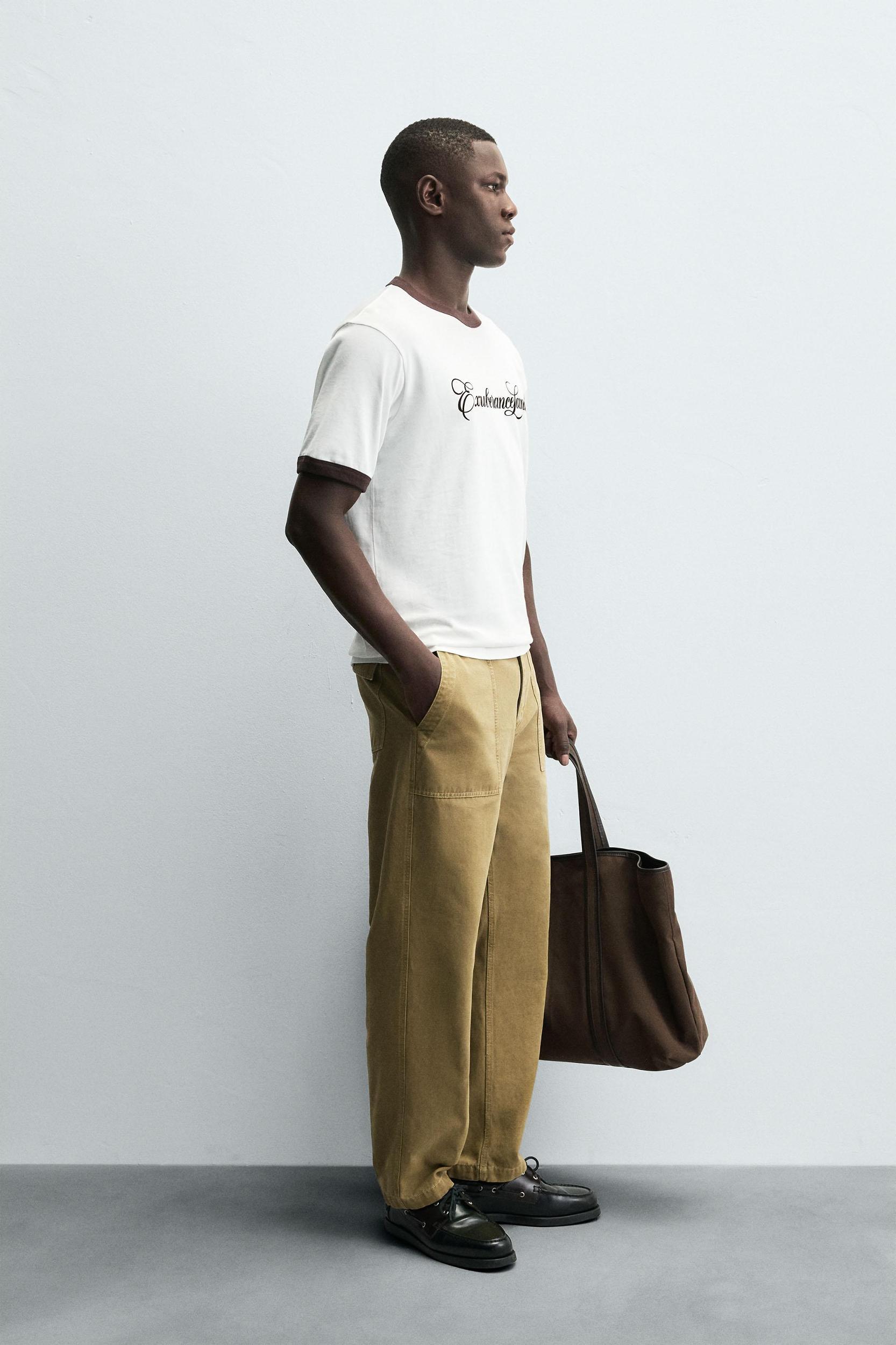 CONTRAST TEXT RIB T-SHIRT Product Image