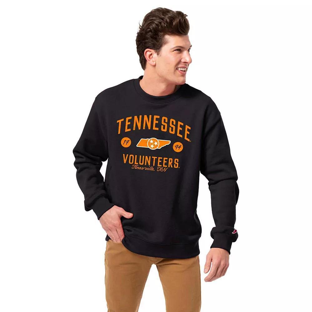 Men's League Collegiate Wear Black Tennessee Volunteers Bendy Arch Essential Pullover Sweatshirt,  Product Image